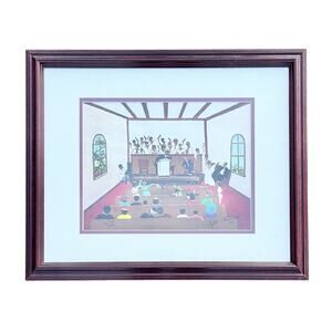 1997 Maurice Cook "New Hope Choir” Framed & Matted Signed Litho Print 22”x18”